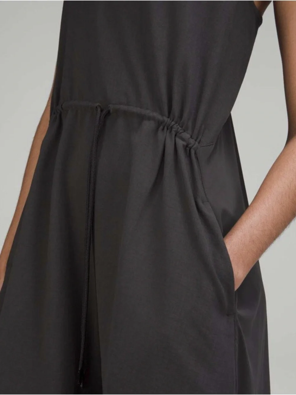 Lululemon Mesh Overlay High-Neck Dress ~ Sz 8 ~ Graphite Gray